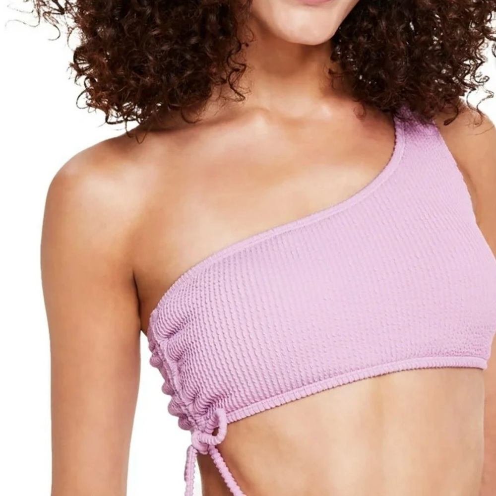 Salt + Cove One-Shoulder Bikini Top in Light Purple